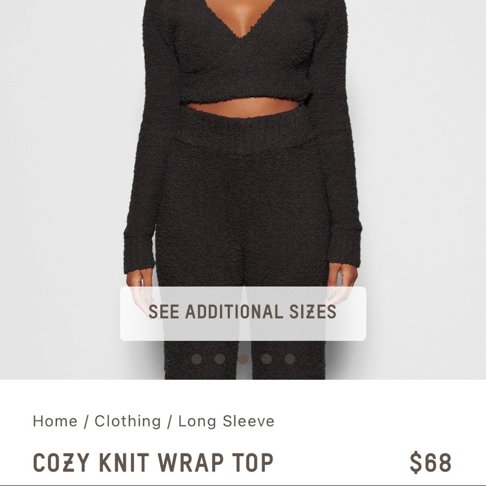 COZY KNIT WRAP TOP S/M NEW